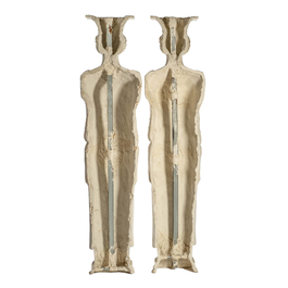 A pair of large plaster models of caryatids, 20th C.