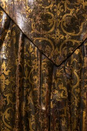 A polychromed and gilt walnut figure of a friar, Spain, 17th C.