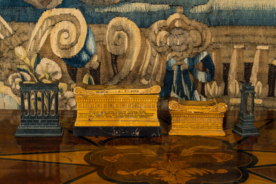 Zeven 'Grand Tour' en andere pietra dura en hardstenen sculpturen, overwegend Itali&euml;, 19e eeuw