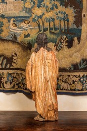 A large polychromed basswooden figure of Christ, Southern Germany, mid 16th C.