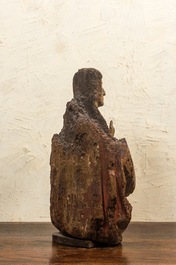 A walnut Virgin from an Annunciation, Southern Netherlands, early 16th C.