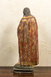 A polychrome sculpture of John the Baptist, Spain, 17th C.