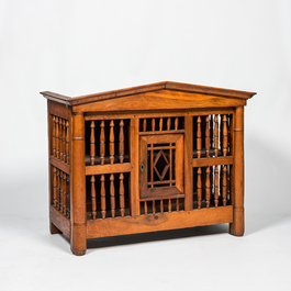 A Neoclassical walnut 'paneti&egrave;re', 19th C.