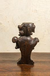 Sculpture en bois d'un grotesque, 18&egrave;me