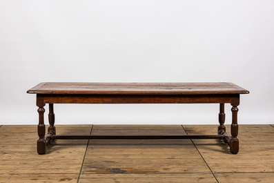 A long Flemish oak table, 17th C.