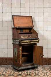 A Frisian 'Hindelooper' painted secretaire, The Netherlands, 18th C.