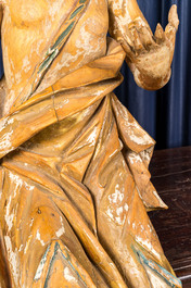 A German polychrome and gilt wooden angel, ca. 1700