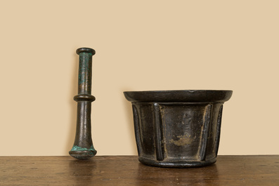 A French bronze mortar, 17th C.