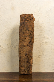 Een polychroom houten reli&euml;f met Sint-Joris, wellicht 14/15e eeuw
