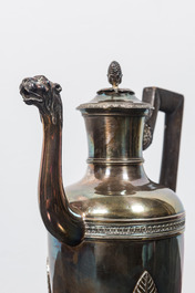 A French silver Empire coffee pot, Paris, 19th C.