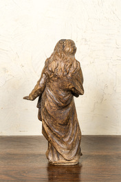 A walnut figure of Mary Magdalene, 17th C.