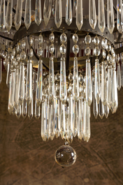 An impressive Swedish 'sac-&agrave;-perles' chandelier, 19th C.