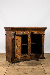 A walnut buffet, Germany, 19th C.