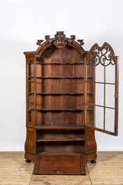 A Flemish oak display cabinet, 18th C.