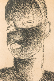 Auguste Mambour (1896-1968): 'Naakte Afrikaanse jongedame', litho op papier