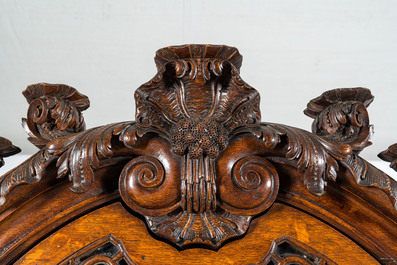 A Flemish oak display cabinet, 18th C.