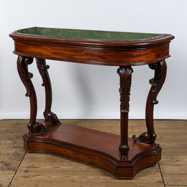 An English mahogany console-jardini&egrave;re, 19th C.