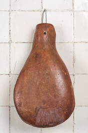 A collection of polychromed terracotta and plaster decorative elements from a butcher's shop, early 20th C.