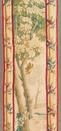 A vertical Flemish wall hanging tapestry depicting a tree, 17th C.