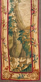 A vertical Flemish wall hanging tapestry depicting a tree, 17th C.