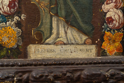 Vier schilderijen met de Madonna met Kind, 18/19e eeuw