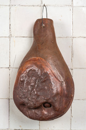 A collection of polychromed terracotta and plaster decorative elements from a butcher's shop, early 20th C.