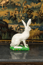 A painted model of a hare, 1st half 20th C.