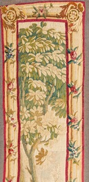 A vertical Flemish wall hanging tapestry depicting a tree, 17th C.