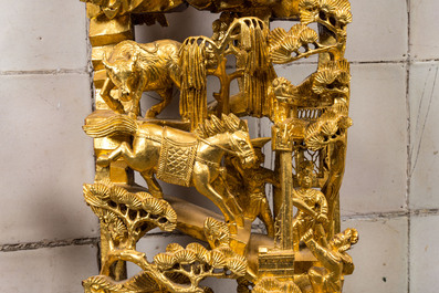 A varied collection of Chinese wood carvings, 19/20th C.