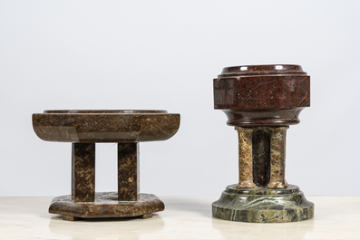 Two marble basins, 20th C.