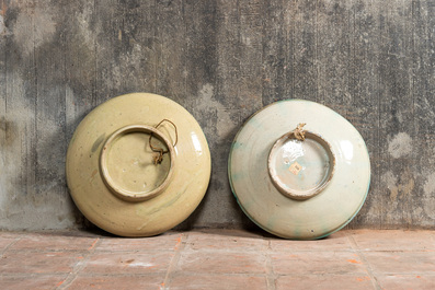 Four Moroccan polychrome 'Fez' pottery dishes, 19/20th C.