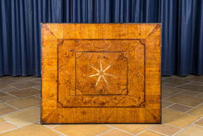 A German marquetry table with secrets, 18th C.