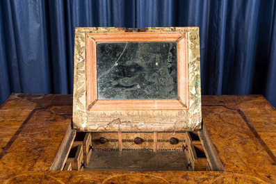 A German marquetry table with secrets, 18th C.