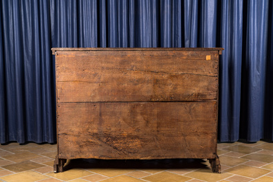 A walnut four-drawer commode, 19th C.