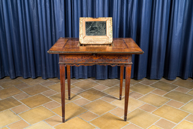 A German marquetry table with secrets, 18th C.