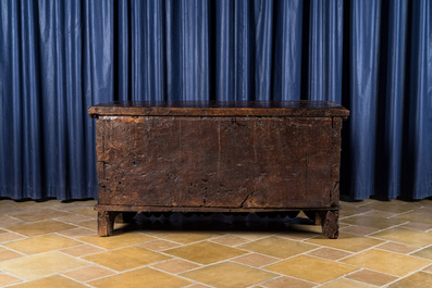 A Spanish walnut chest, 17th C.