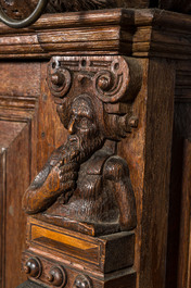 A renaissance-style wooden cupboard, probably 17th C.