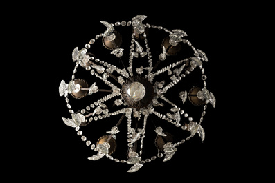 A crystal chandelier, 19th C.