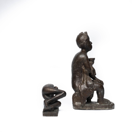 Lazar Gada&iuml;ev (Russian school, 1938-2008): Two bronze sculptures, 20th C.