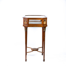 An English painted mahogany table display, ca. 1900