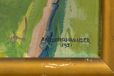 Albert Neuenschwander (1902-1984): The harvest, oil on canvas, dated 1931