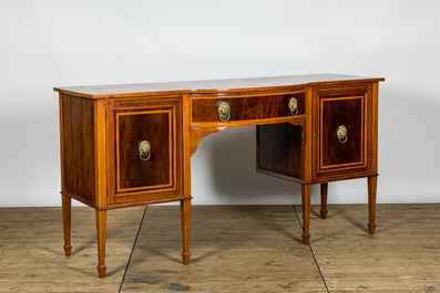 An English Regency-style mahogany sideboard, 20th C.