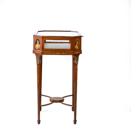 An English painted mahogany table display, ca. 1900