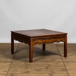 A square Chinese kang table, 20th C.