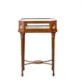 An English painted mahogany table display, ca. 1900