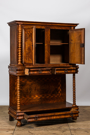 A mahogany marquetry buffet, 19th C.