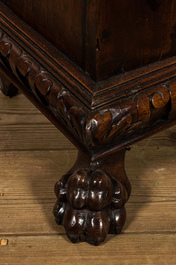 An Italian walnut two-door cabinet, 18th C.