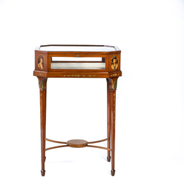 An English painted mahogany table display, ca. 1900