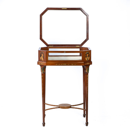 An English painted mahogany table display, ca. 1900