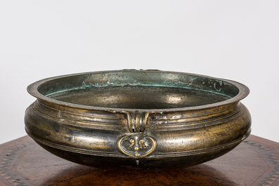 A large Indian bronze censer, 19th C.